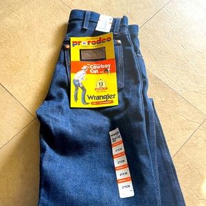 Wrangler Cowboy Cut 13MWZ Original Fit Jeans Rigid Indigo Men's Size 27 X 36 NWT